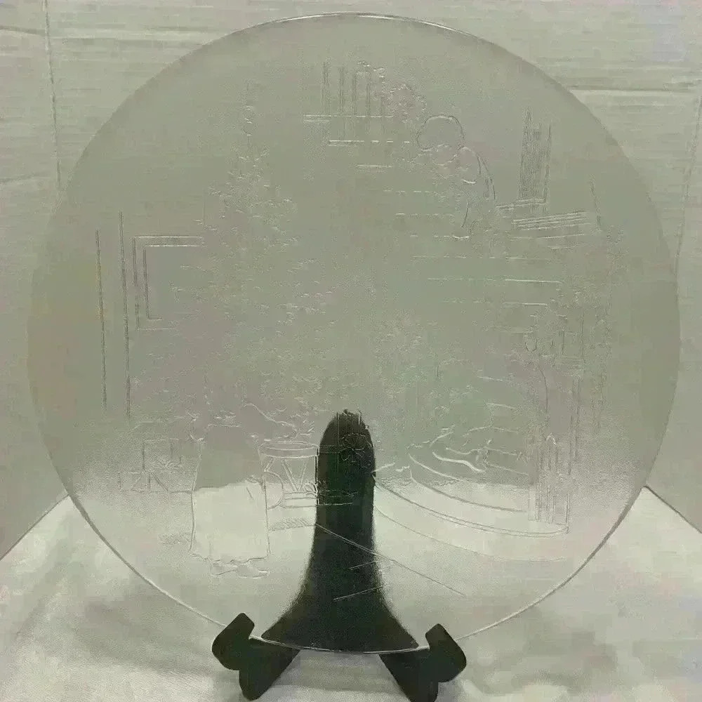 Christmas Clear glass platter
